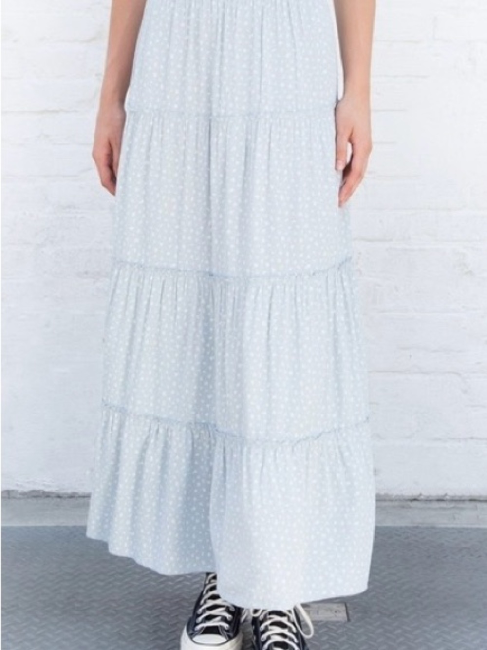 Brandy Melville Izzy floral maxi skirt in light blue